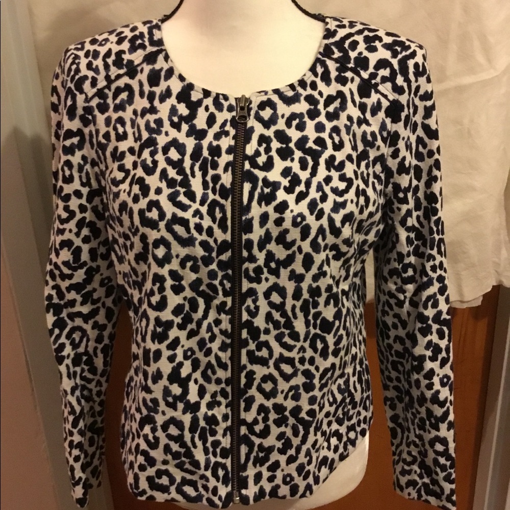 J.Crew cotton printed fitted jacket